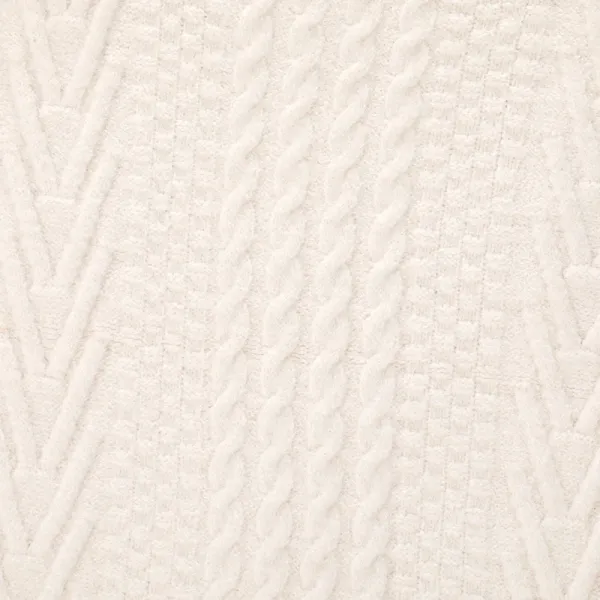 Design Cable Knit Crewneck Sweater Beige Sweater - 9