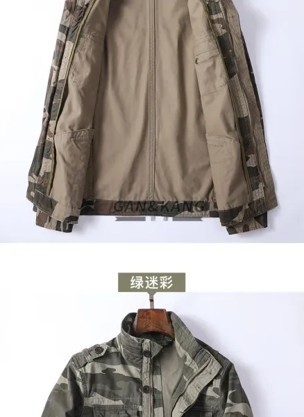 Design Camouflage Military-Style Field Jacket Multicolor Outerwear Outerwear.jacket - 7