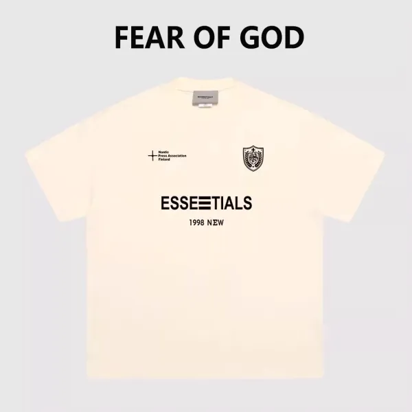 Fear of God Essentials 1998 New Graphic T-Shirt Beige - 1