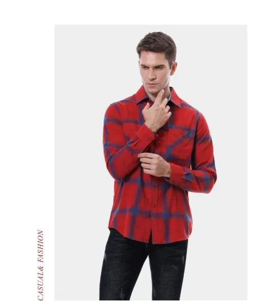Design Red and Black Buffalo Plaid Shirt Tops Shirt - 14