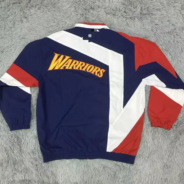 Design Starter x Golden State Warriors Colorblock Windbreaker Jacket Outerwear - 8