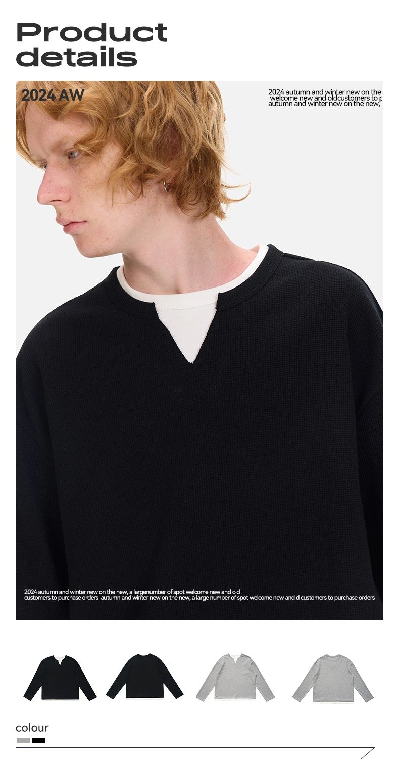 Design Layered Mock Neck Long Sleeve Top Black - 4