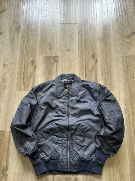 Design Deus Ex Machina Records x Japan Bomber Jacket Gray Outerwear.jacket - 12