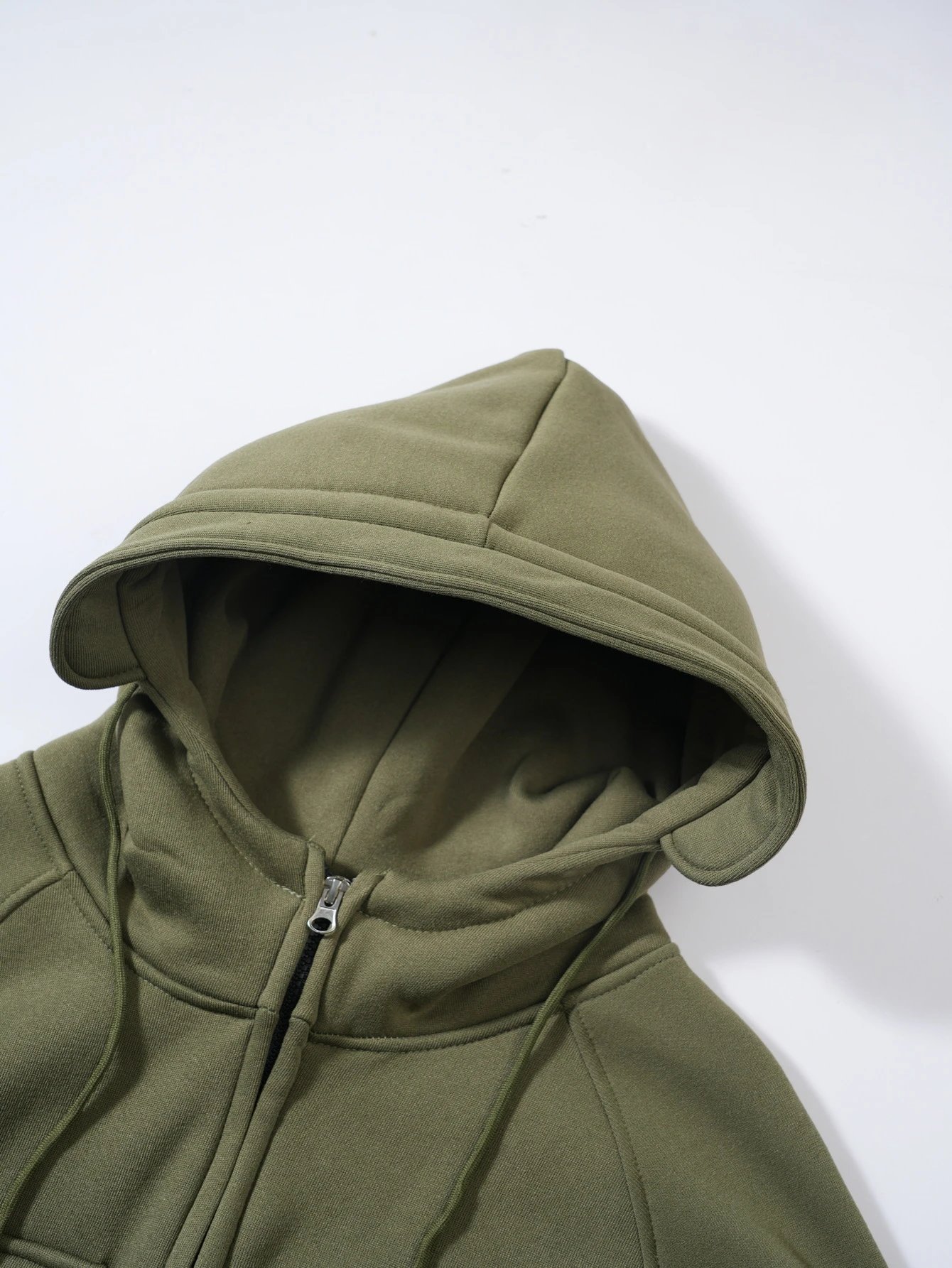 Design Zip-Up Hoodie with Utility Pockets Charcoal Gray Hoodie - 34
