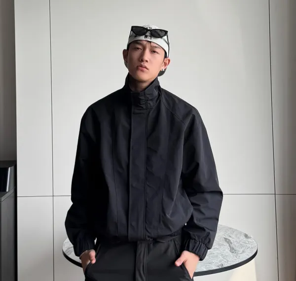 Design Bomber Jacket Olive Gray Outerwear - 27