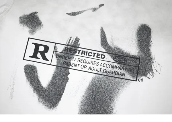 Design Restricted Graphic Print White T-Shirt - 21