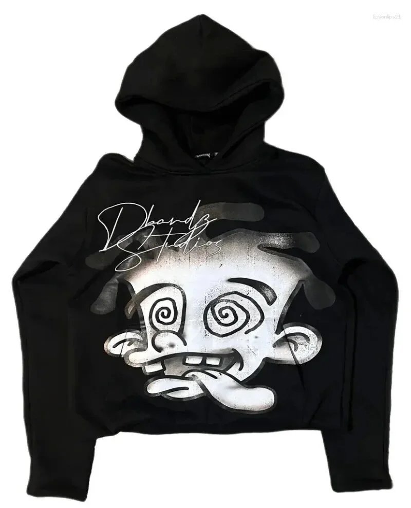 Design 'In Glock We Trust' Cropped Hoodie Black / Yellow - 7