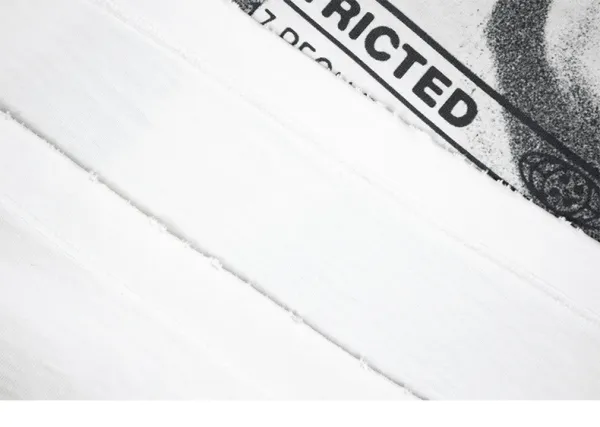 Design Restricted Graphic Print White T-Shirt - 23