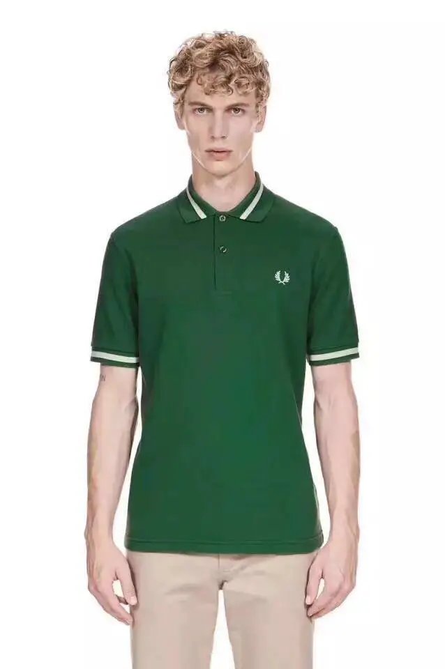 Fred Perry Twin Tipped Polo Olive Green Polo Polo Shirt - 12