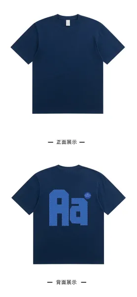 hA. Aa Graphic Print Navy T-Shirt - 8