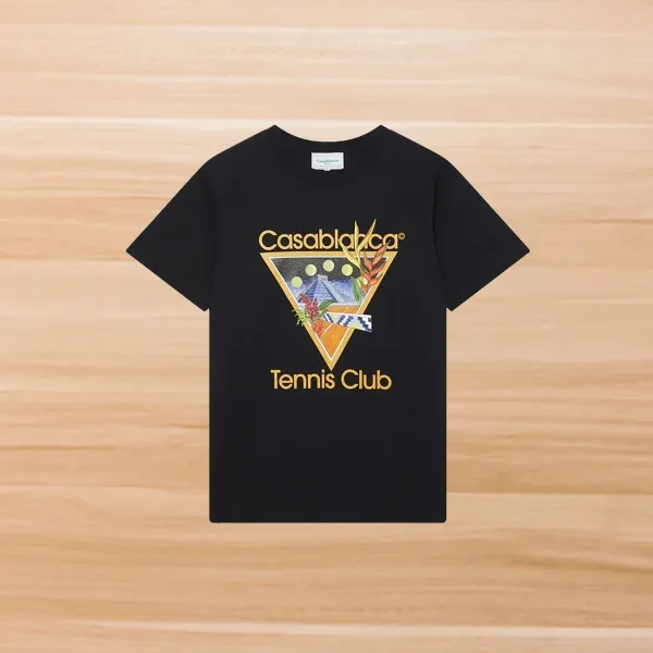 Casablanca Tennis Club Black T-Shirt - 1