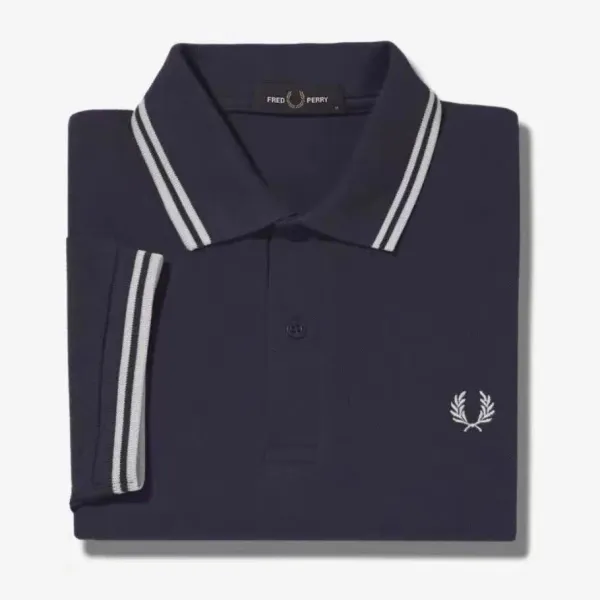 Fred Perry Twin Tipped Polo Navy Polo Shirt - 1