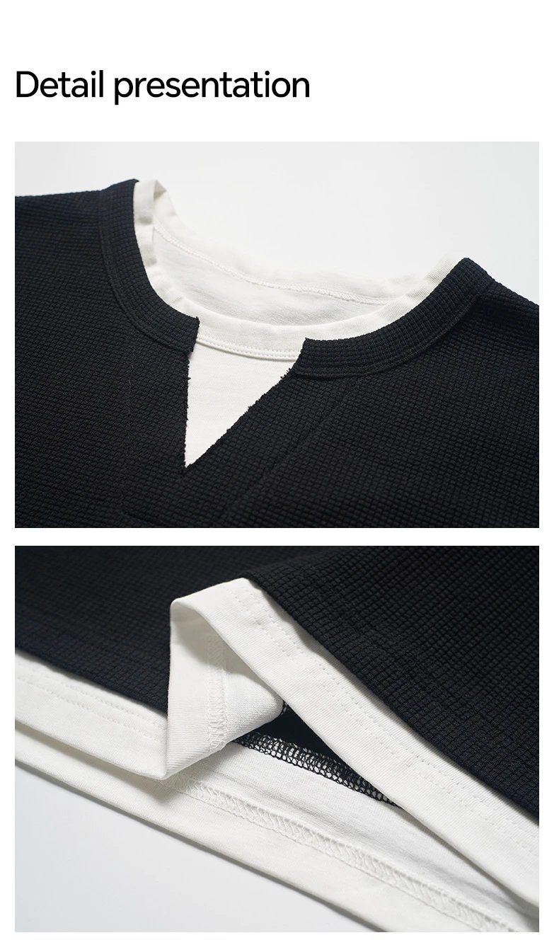Design Layered Mock Neck Long Sleeve Top Black - 22