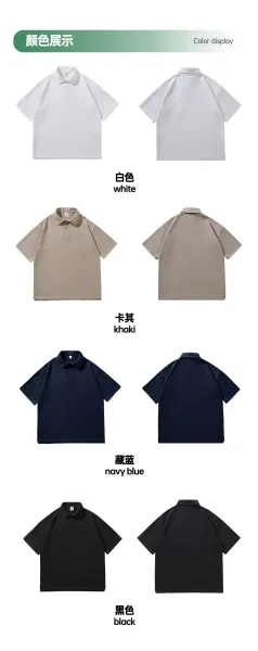 Design Jian-Fan Custom Polo Black Tops Polo - 9