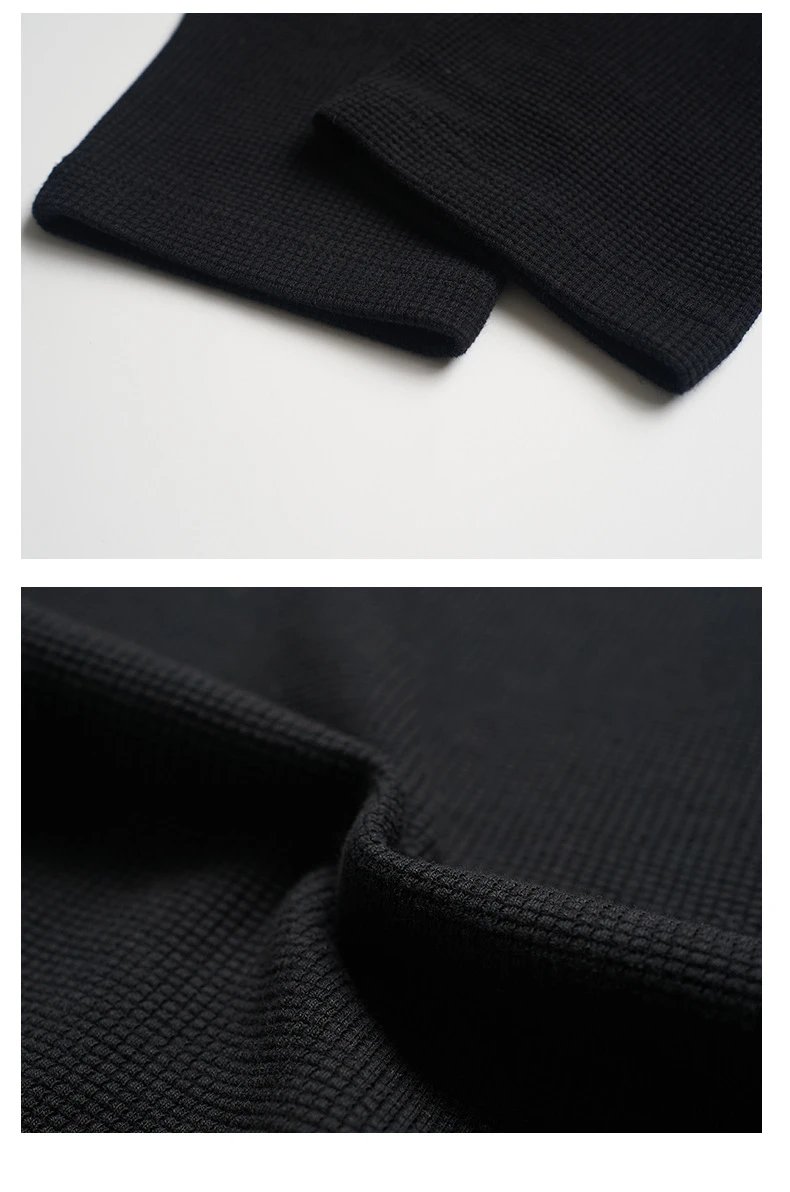 Design Layered Mock Neck Long Sleeve Top Black - 23