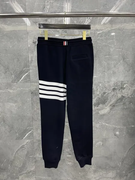 Thom Browne Skiing Dachshund Embroidered Navy Sweatpants - 6