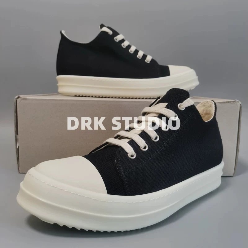 19SS Diffusion Line Canvas Low-Top Sneakers Dark Summer Couple Milk Scent TPU Platform Shoes
