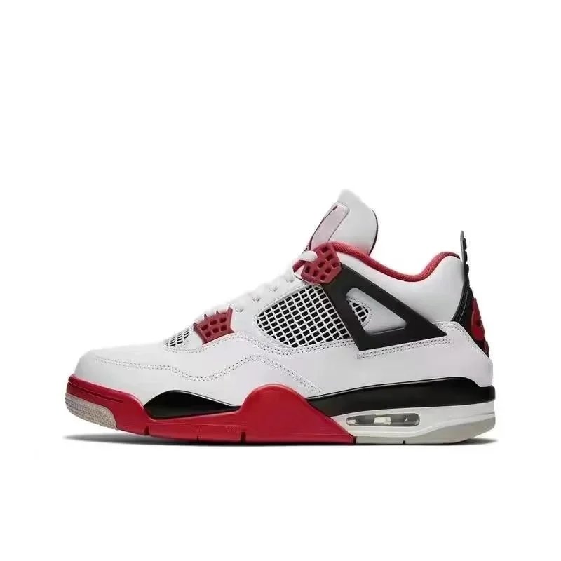 AJ4 White Black Red