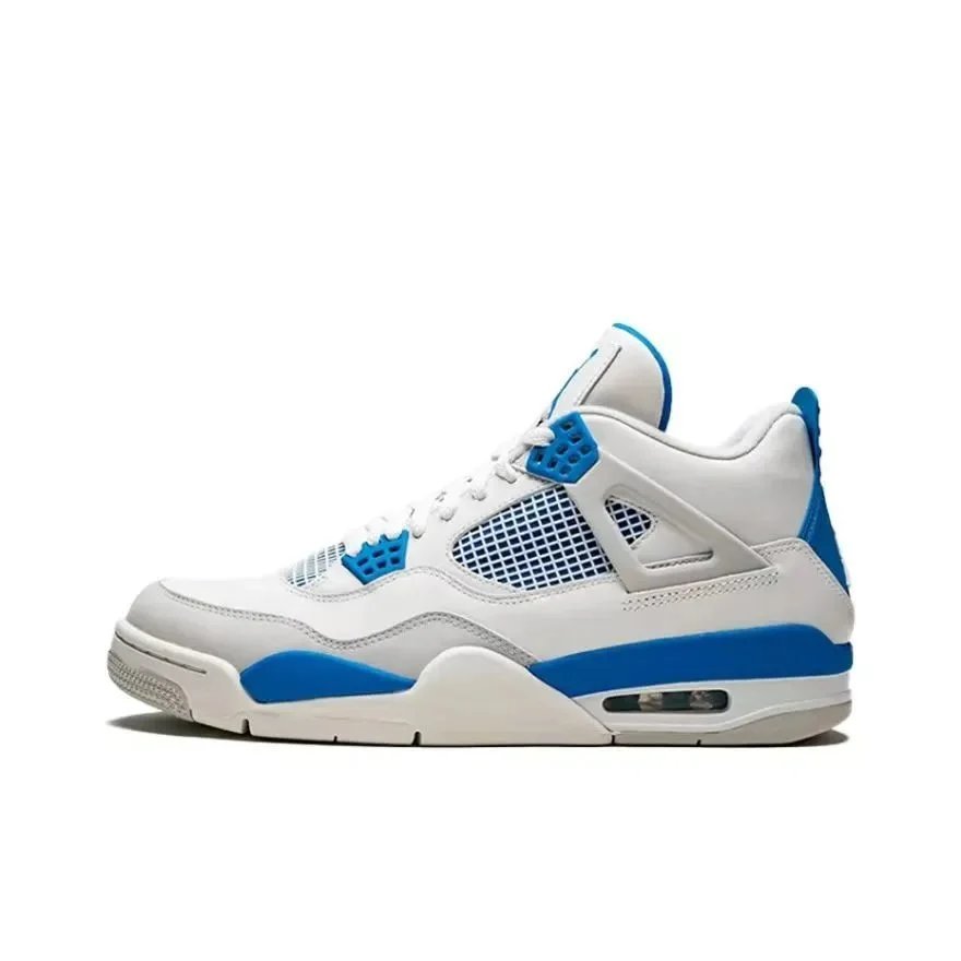 AJ4 White Grey Blue