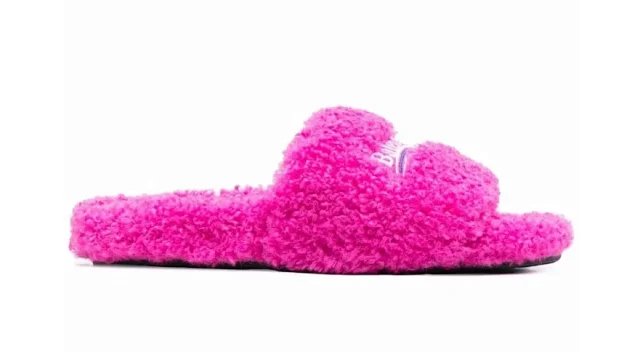 Balenciaga Slippers Furry Logo Slide product detail image 7