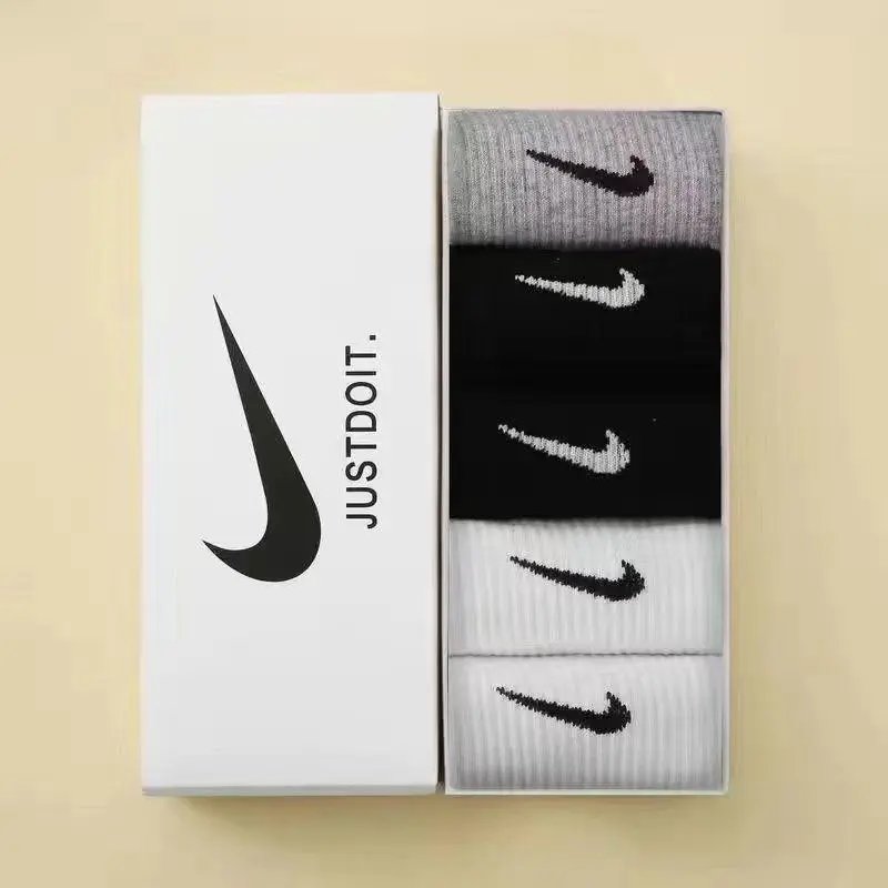 5-pair set [white + white + black + black + gray]