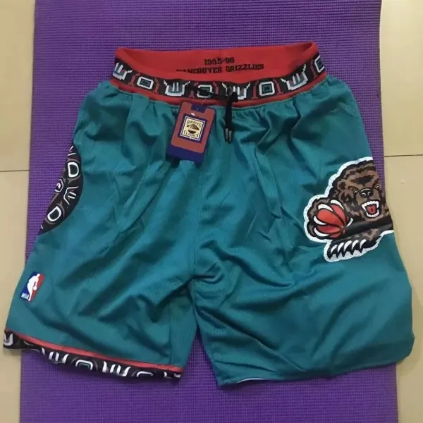 Mitchell & Ness Vancouver Grizzlies 1995-96 Throwback Shorts Teal - 1