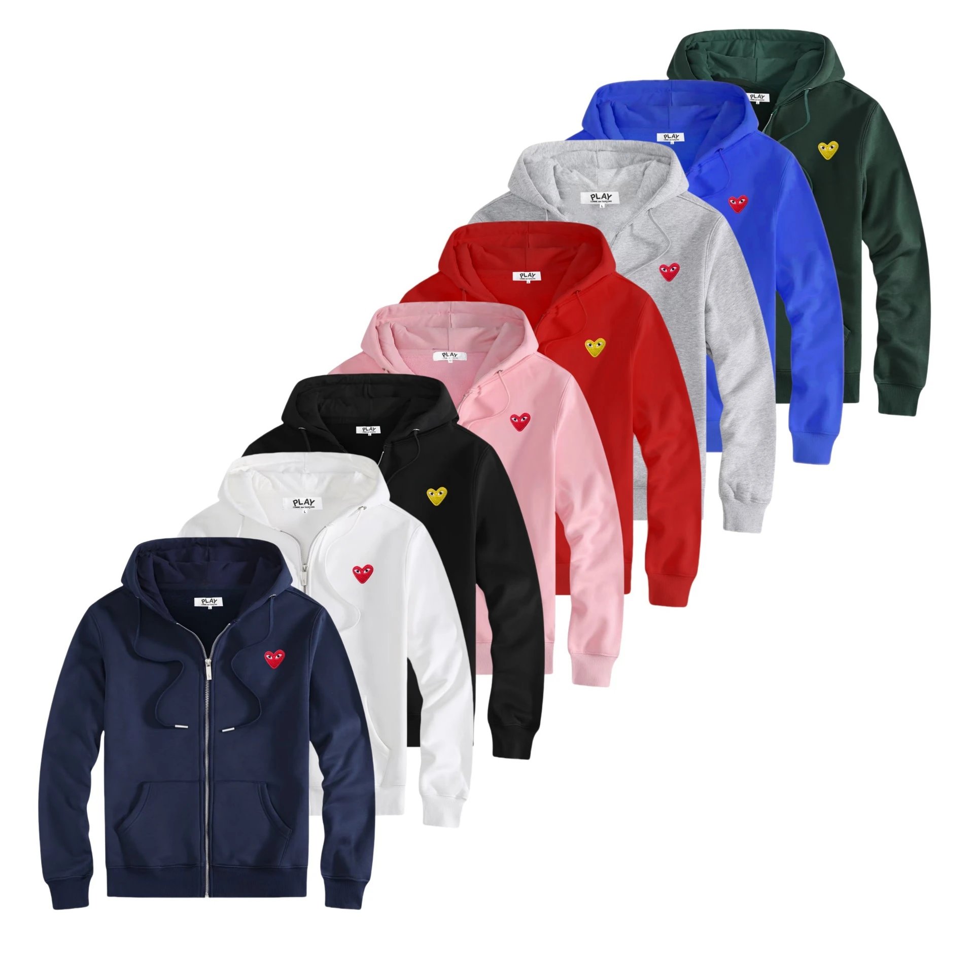 CDG Play Heart Logo Zip-Up Hoo