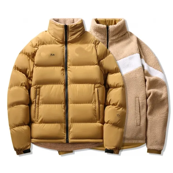 TA Reversible Puffer Jacket Beige/Brown Down-Jacket - 1