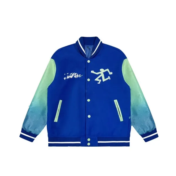Off-White x Keith Haring Varsity Jacket Blue Gradient Outerwear - 1