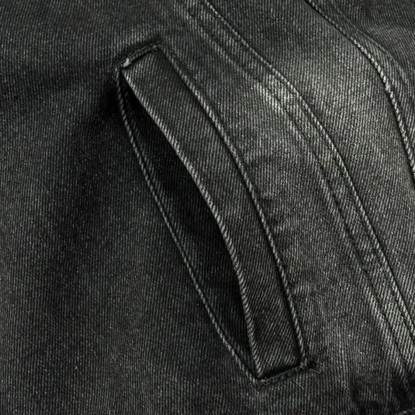 Balenciaga x Metal Band Logo Distressed Black Denim Jacket - 27