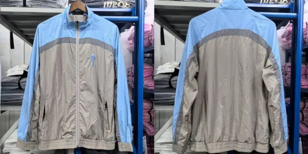 Trinity Windbreaker Light Blue Beige Windbreaker - 1