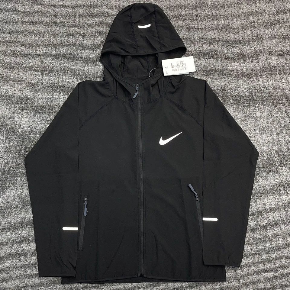 Black single hook windbreaker