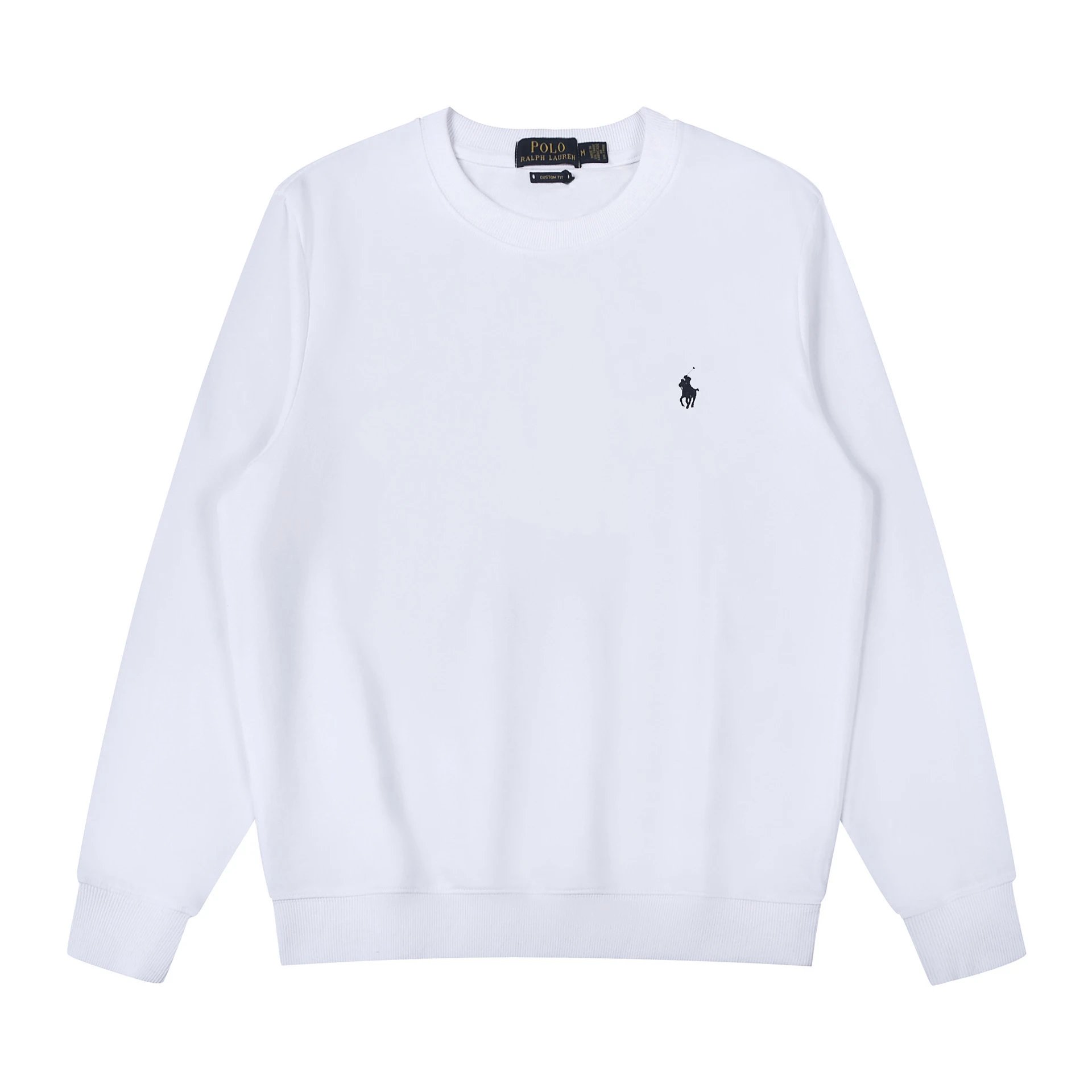Cotton round neck white black label