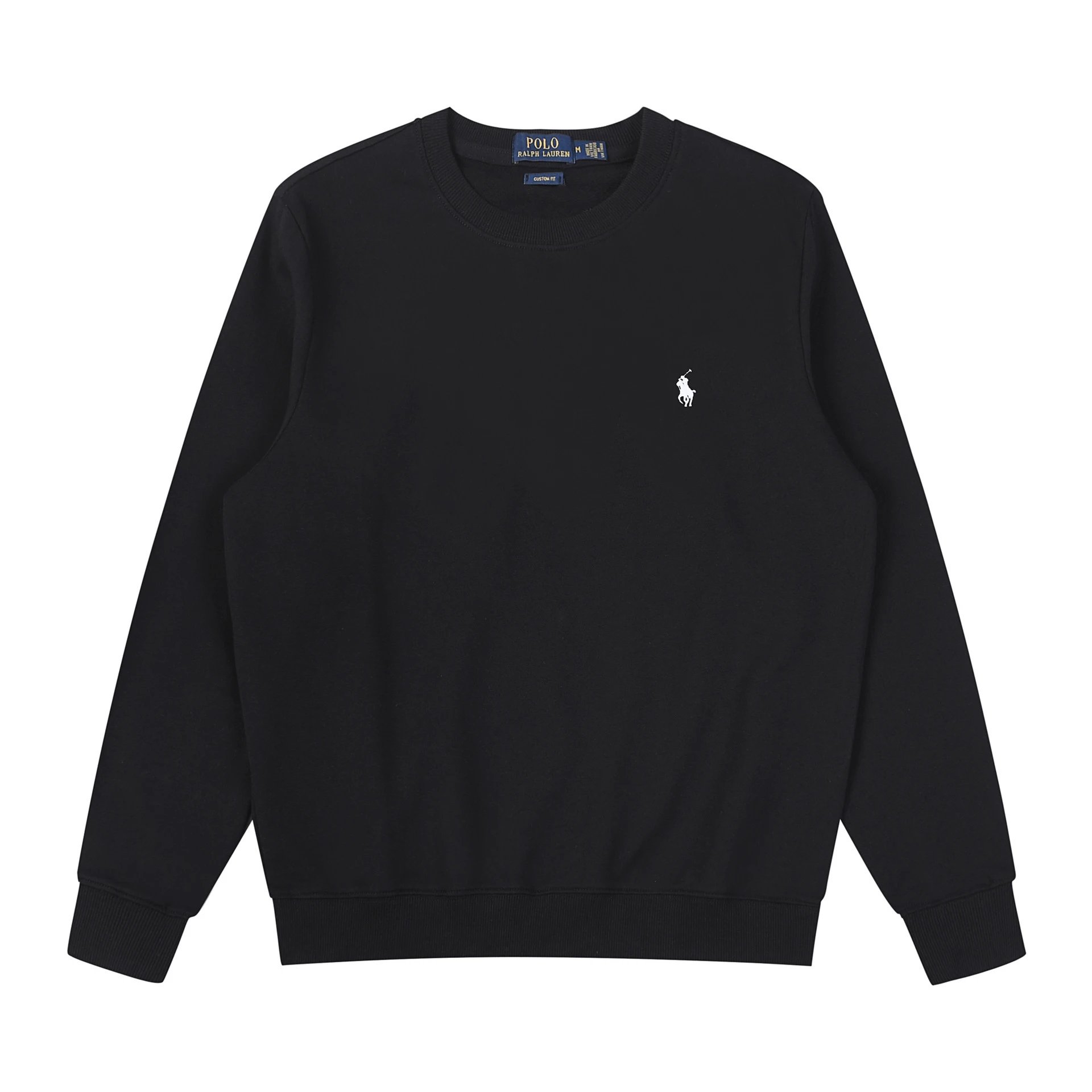 Cotton round neck black white label