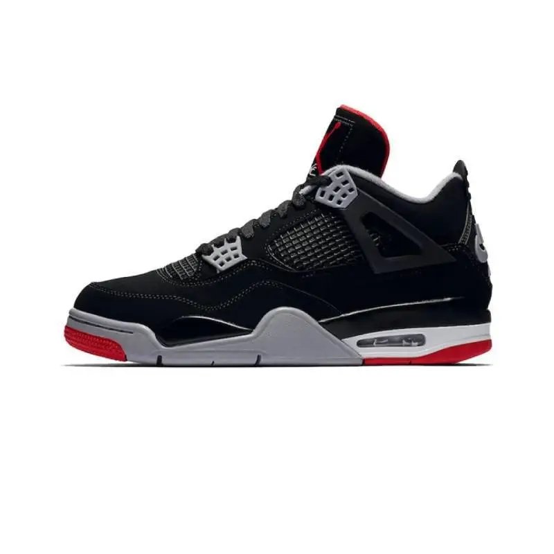 AJ4- Black Red Lips