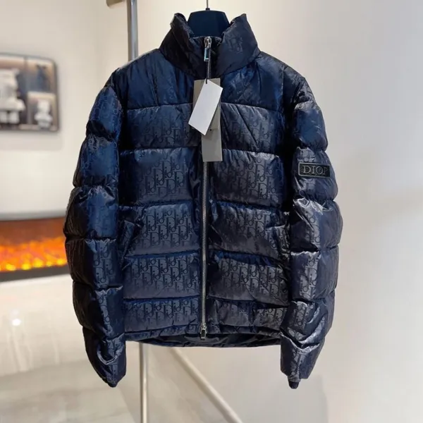 Dior Oblique Monogram Down Jacket Navy - 5