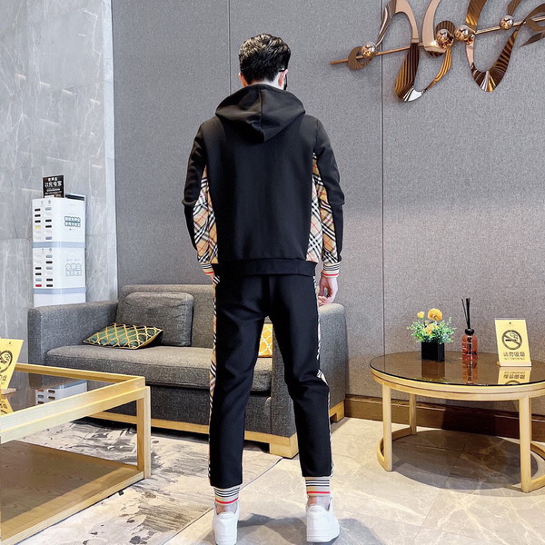 Burberry Check-Print Track Suit Set Dark Green Black Tracksuit - 6