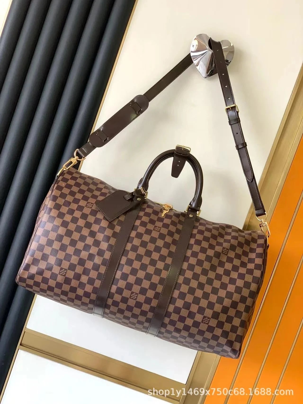 Louis Vuitton Travel Bags Monogram duffel bag with shoulder strap — 6
