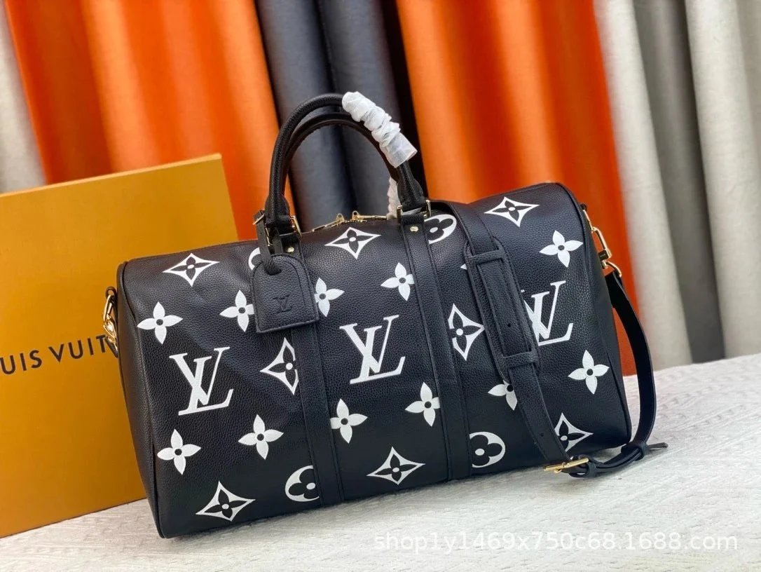Louis Vuitton Travel Bags Monogram duffel bag with shoulder strap — 14