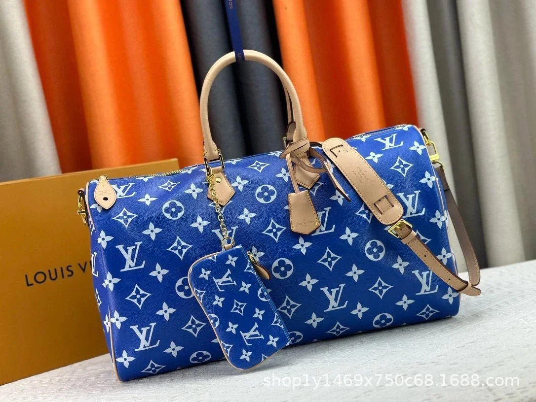 Louis Vuitton Travel Bags Monogram duffel bag with shoulder strap — 17