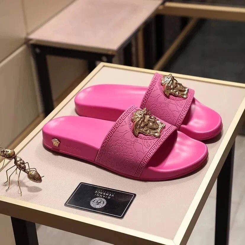 Versace 范思哲拖鞋 国际品牌男女士拖鞋 奢侈品精品送礼拖鞋 潮流潮牌情侣拖鞋