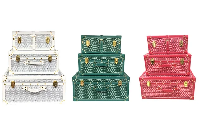 Unbranded Uncategorized Studded patterned storage trunk set with metal latches product detail image 1