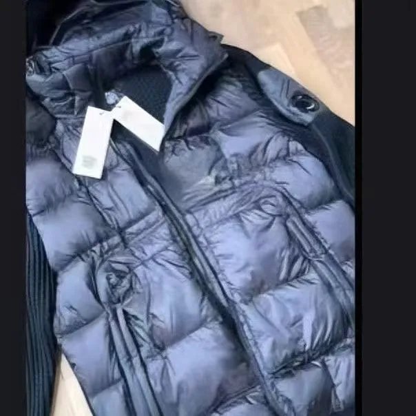 C.P. Company Down Jackets Hooded puffer jacket with rib-knit sleeves and lens sleeve pocket image 4