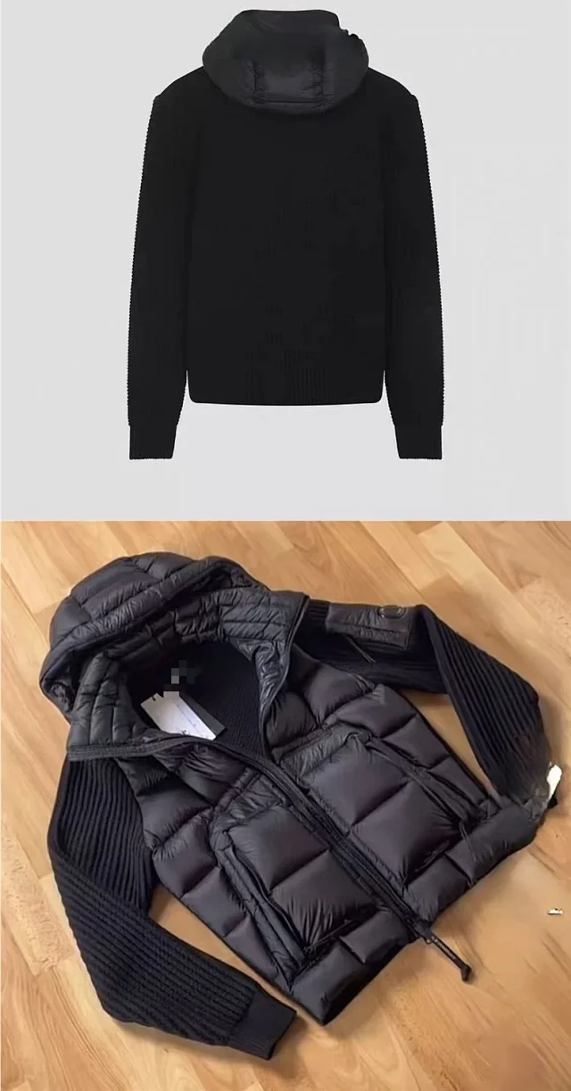 C.P. Company Down Jackets Hooded puffer jacket with rib-knit sleeves and lens sleeve pocket product detail image 1