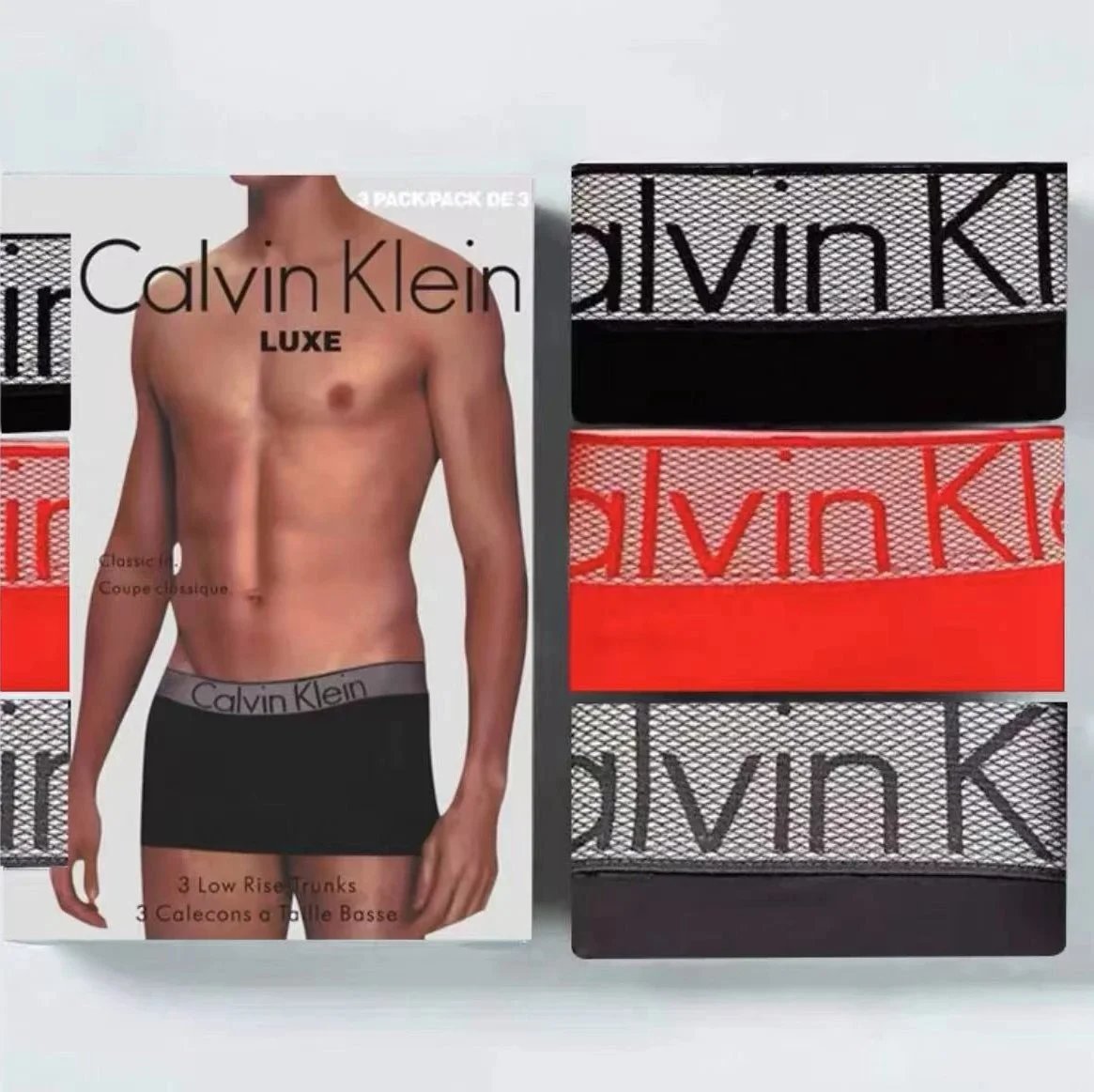 Three pack (black+red+dark gray) grid style