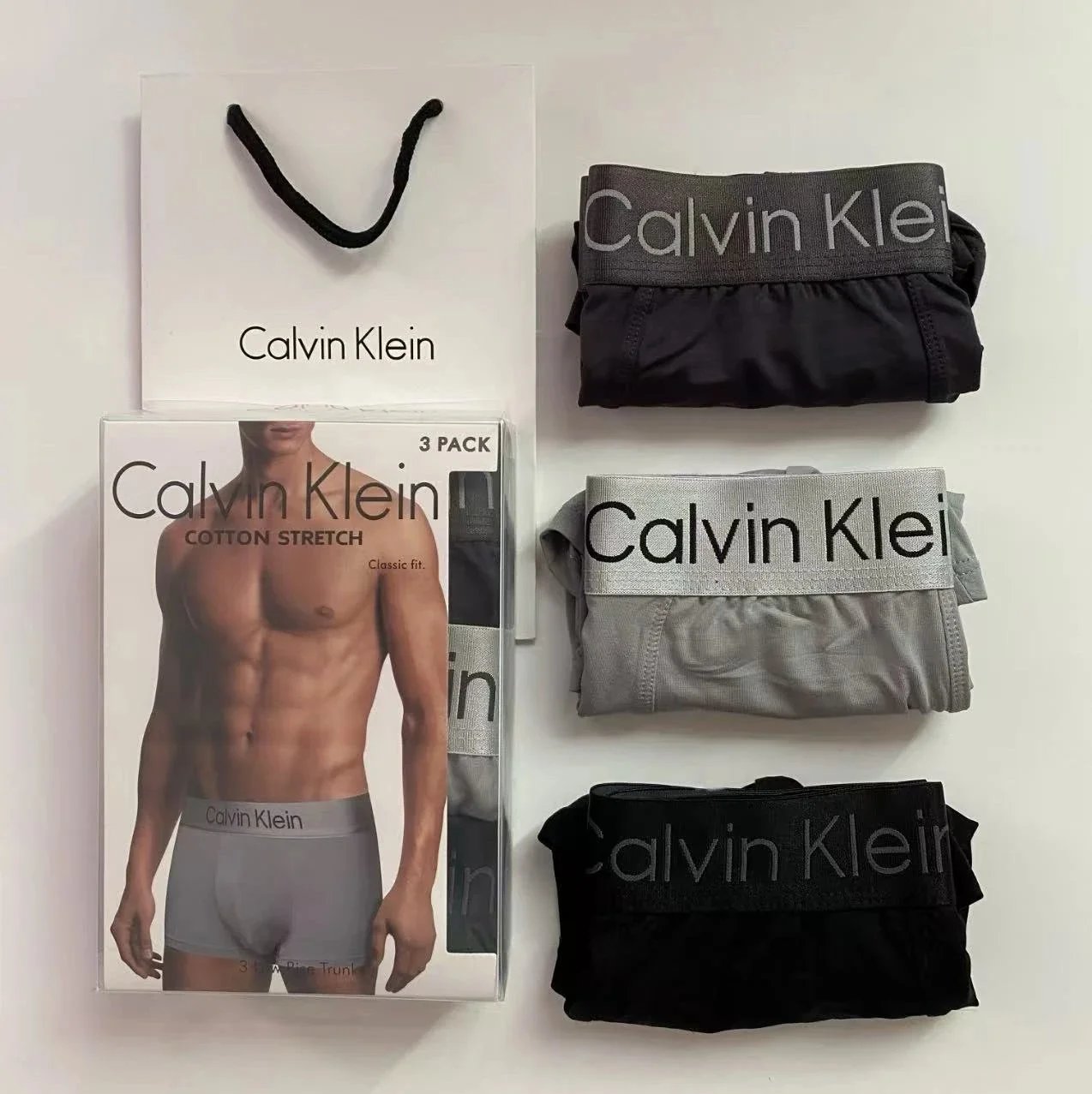 Three pack (dark gray+light gray+black) black box style