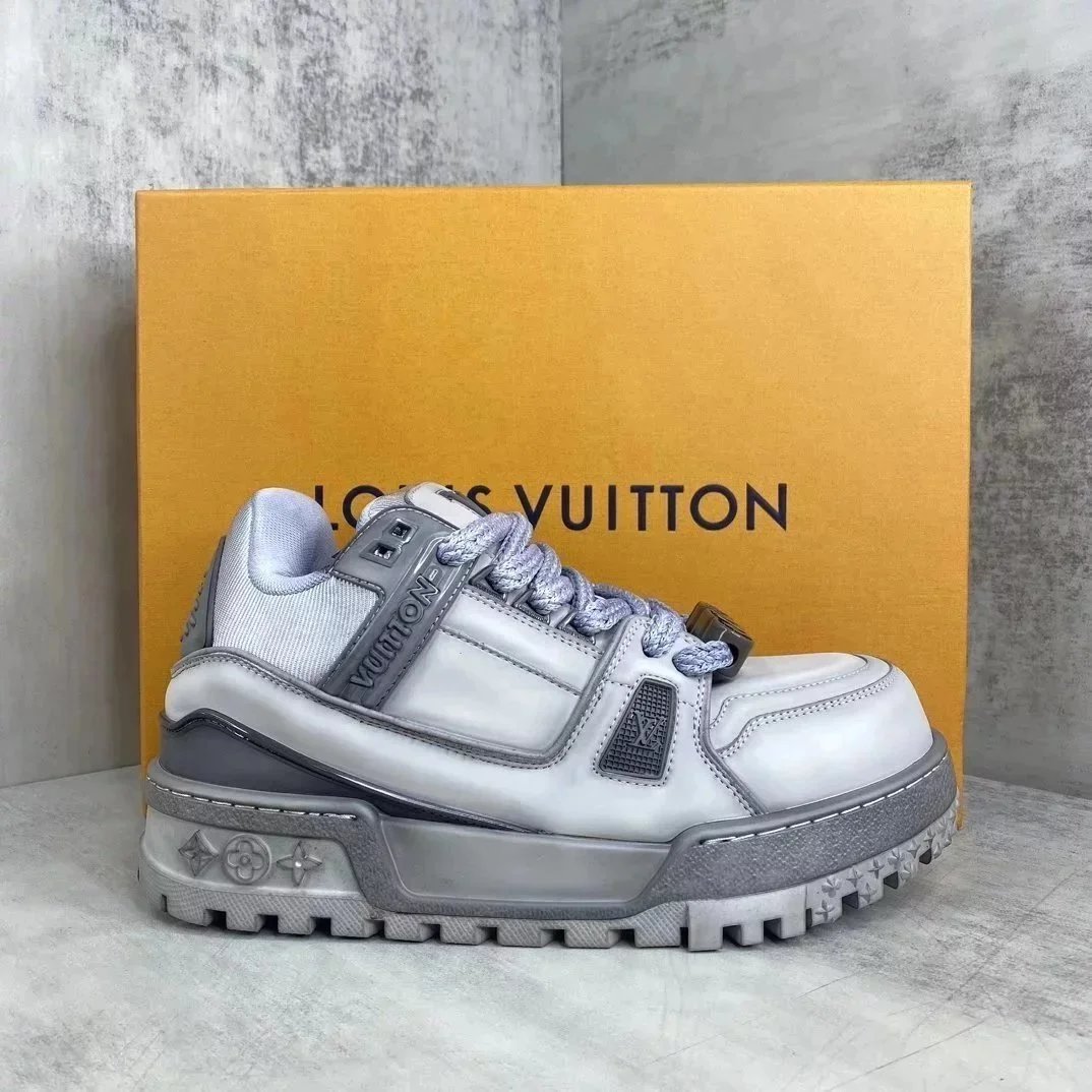 Louis Vuitton LV Trainer Low Silver Grey Sneakers