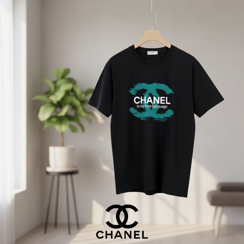 CHANEL Love Language Black Logo Graphic T-Shirt