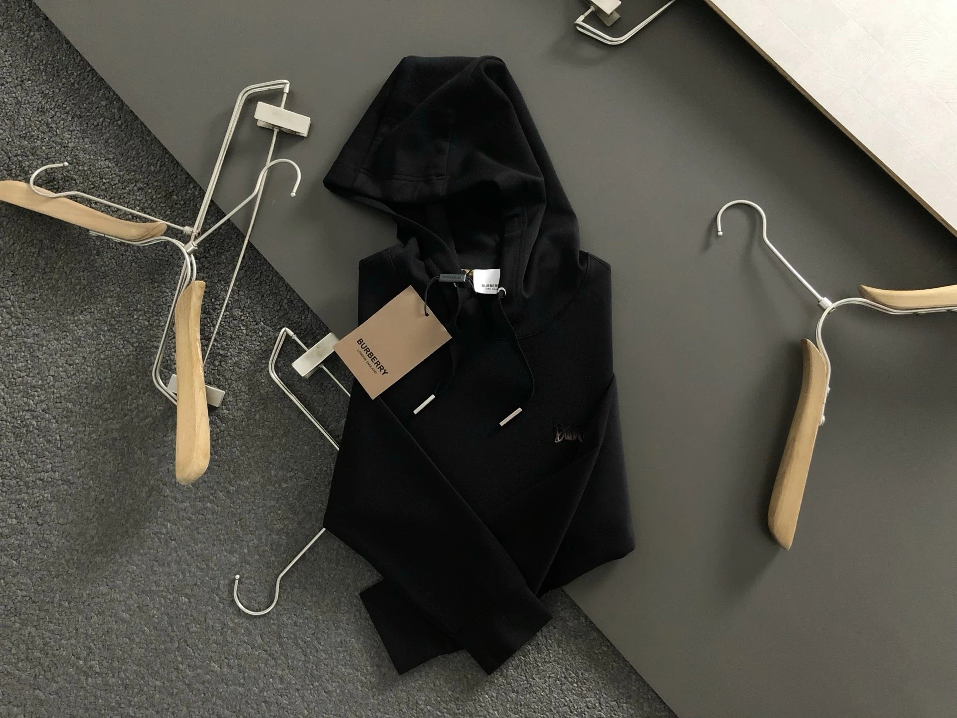 Burberry Classic Black Logo Pullover Hoodie