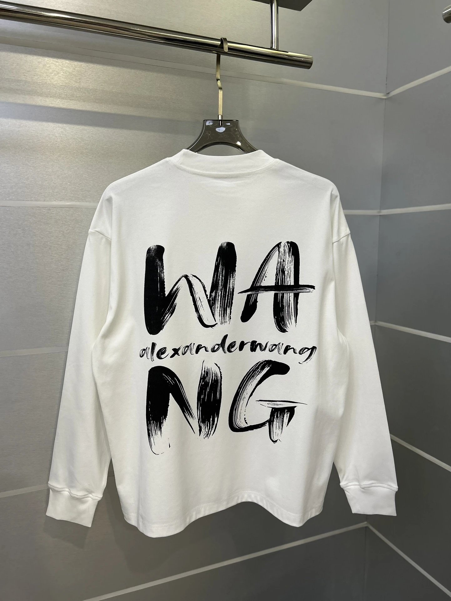 Alexander Wang White Logo Cotton Sweatshirt